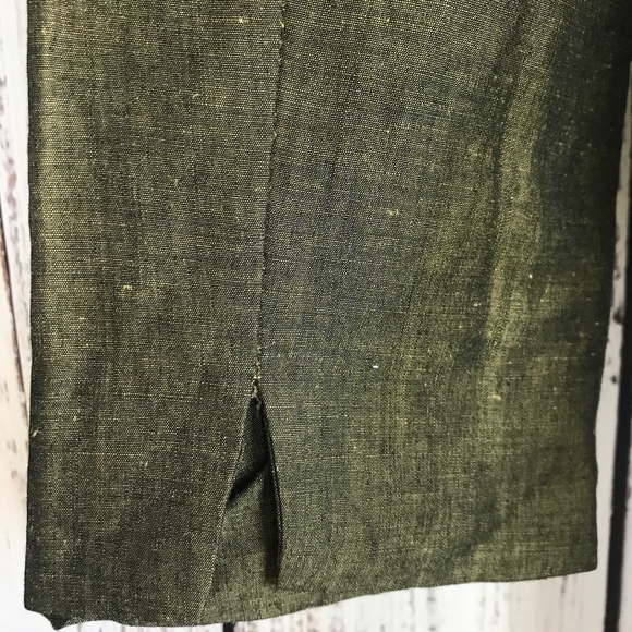 Vintage Les Copains Linen Blend Jacket Europe Green Olive - Picture 10 of 16
